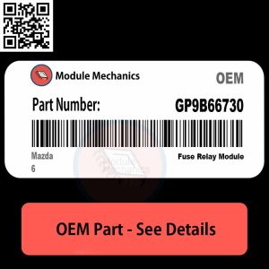 Close-up of a Mazda6 part labeled GP9B66730, showcasing its design and features for automotive enthusiasts.