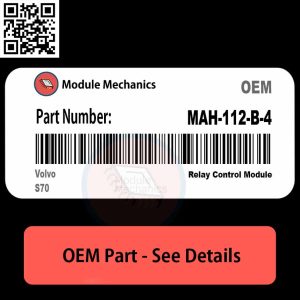 MAH112B4 part for Volvo S70, showing detailed design and specifications relevant for automotive repairs.