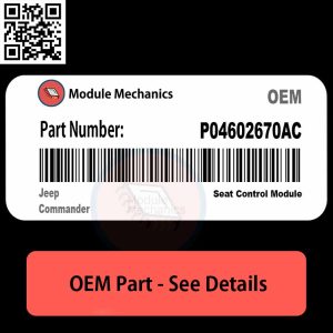 P04602670AC Seat Control Module with Warranty | Jeep Commander | OEM Control Module