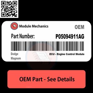 P05094911AG ECU - Engine Control Module with Warranty | Dodge Magnum | OEM Control Module