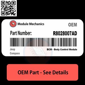 R8028007AD BCM - Body Control Module with Warranty | Jeep Compass | OEM Control Module
